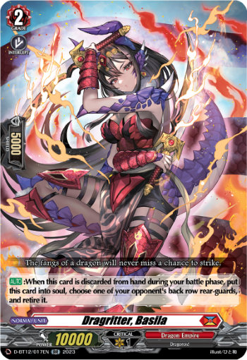 (017) Cardfight Vanguard Evenfall Onslaught Single: Dragritter, Basila [D-Format] (V.1 - Double Rare)  Double Rare