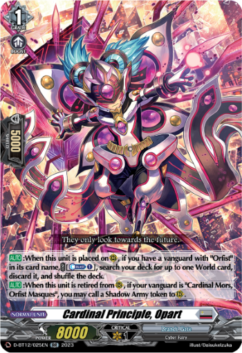 (025) Cardfight Vanguard Evenfall Onslaught Single: Cardinal Principle, Opart [D-Format] (V.1 - Double Rare)  Double Rare