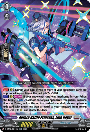 (026) Cardfight Vanguard Evenfall Onslaught Single: Aurora Battle Princess, Lifle Royar [D-Format] (V.1 - Double Rare)  Double Rare