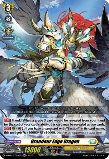 (028) Cardfight Vanguard Evenfall Onslaught Single: Grandeur Edge Dragon [D-Format] (V.1 - Double Rare)  Double Rare