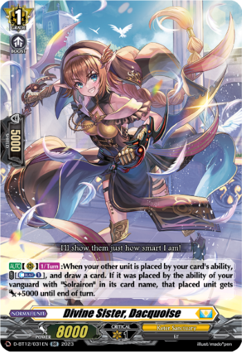 (031) Cardfight Vanguard Evenfall Onslaught Single: Divine Sister, Dacquoise [D-Format] (V.1 - Double Rare)  Double Rare