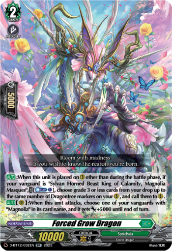 (032) Cardfight Vanguard Evenfall Onslaught Single: Forced Grow Dragon [D-Format] (V.1 - Double Rare)  Double Rare