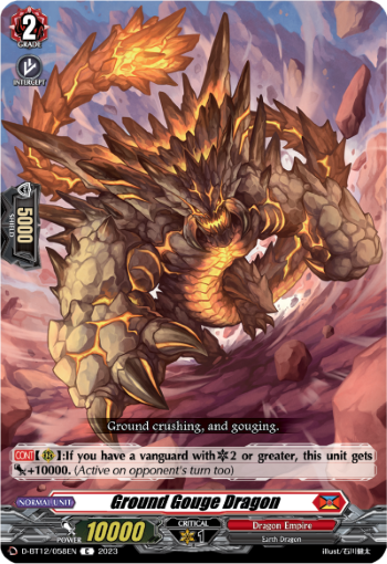 (058) Cardfight Vanguard Evenfall Onslaught Single: Ground Gouge Dragon [D-Format]  Common