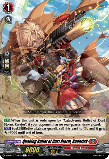 (059) Cardfight Vanguard Evenfall Onslaught Single: Quaking Bullet of Dust Storm, Roderick [D-Format]  Common