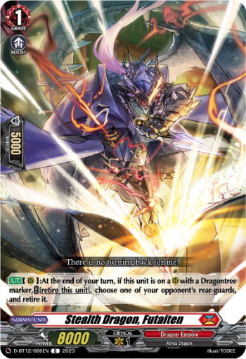 (060) Cardfight Vanguard Evenfall Onslaught Single: Stealth Dragon, Futaiten [D-Format]  Common