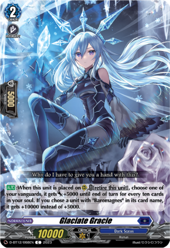 (068) Cardfight Vanguard Evenfall Onslaught Single: Glaciate Gracie [D-Format]  Common