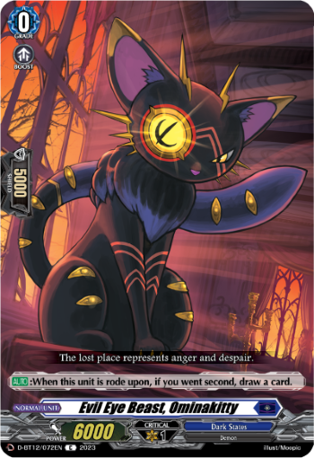 (072) Cardfight Vanguard Evenfall Onslaught Single: Evil Eye Beast, Ominakitty [D-Format]  Common