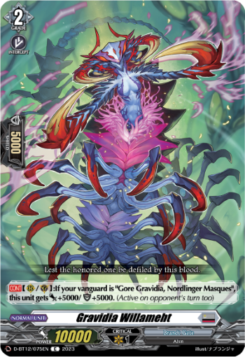 (075) Cardfight Vanguard Evenfall Onslaught Single: Gravidia Willameht [D-Format]  Common