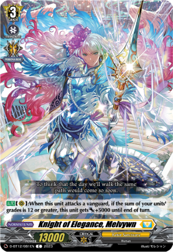 (081) Cardfight Vanguard Evenfall Onslaught Single: Knight of Elegance, Melvywn [D-Format]  Common