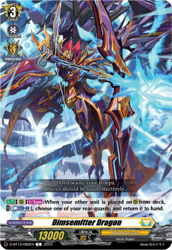 (082) Cardfight Vanguard Evenfall Onslaught Single: Dimsemitter Dragon [D-Format]  Common