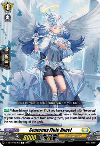 (087) Cardfight Vanguard Evenfall Onslaught Single: Generous Flute Angel [D-Format]  Common