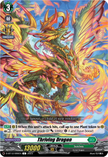 (090) Cardfight Vanguard Evenfall Onslaught Single: Thriving Dragon [D-Format]  Common