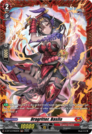 (FR02) Cardfight Vanguard Evenfall Onslaught Single: Dragritter, Basila [D-Format] (V.2 - Frame Rare)  Frame Rare