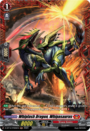 (FR06) Cardfight Vanguard Evenfall Onslaught Single: Whiplash Dragon, Whipasaurus [D-Format] (V.2 - Frame Rare)  Frame Rare