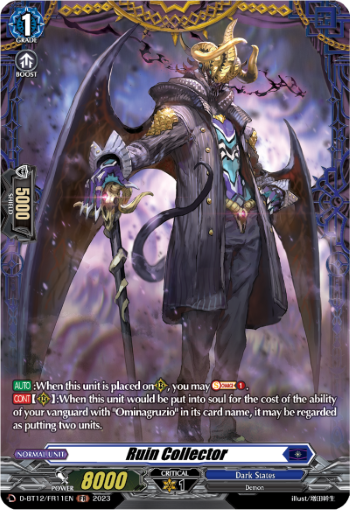 (FR11) Cardfight Vanguard Evenfall Onslaught Single: Ruin Collector [D-Format] (V.2 - Frame Rare)  Frame Rare