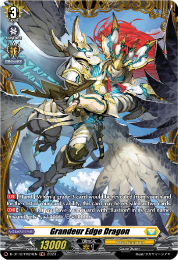 (FR24) Cardfight Vanguard Evenfall Onslaught Single: Grandeur Edge Dragon [D-Format] (V.2 - Frame Rare)  Frame Rare