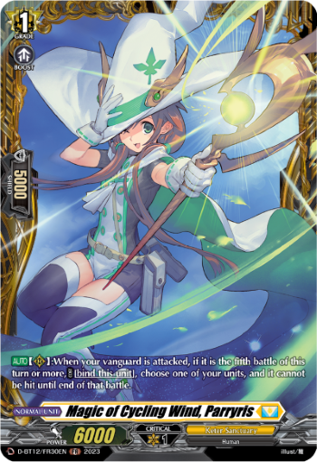(FR30) Cardfight Vanguard Evenfall Onslaught Single: Magic of Cycling Wind, Parryris [D-Format] (V.2 - Frame Rare)  Frame Rare