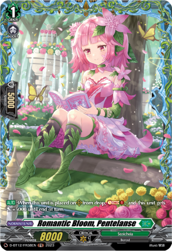 (FR38) Cardfight Vanguard Evenfall Onslaught Single: Romantic Bloom, Pentelanse [D-Format] (V.2 - Frame Rare)  Frame Rare