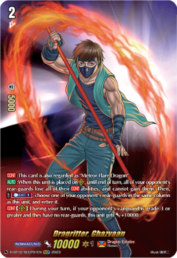 (SECP01) Cardfight Vanguard Evenfall Onslaught Single: Dragritter, Ghazvaan [D-Format]  Feature Rare