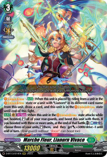 (014) Cardfight Vanguard Flight of Chakrabarthi Single: Marche Fleur, Lianorn Vivace [D-Format] (V.1 - Triple Rare)  Triple Rare