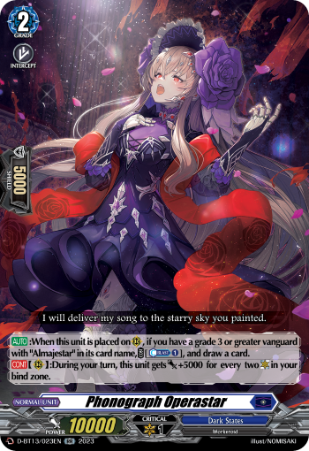 (023) Cardfight Vanguard Flight of Chakrabarthi Single: Phonograph Operastar [D-Format] (V.1 - Double Rare)  Double Rare