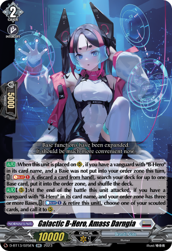 (025) Cardfight Vanguard Flight of Chakrabarthi Single: Galactic B-Hero, Amass Darngia [D-Format] (V.1 - Double Rare)  Double Rare