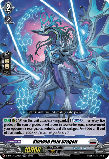 (026) Cardfight Vanguard Flight of Chakrabarthi Single: Skewed Pain Dragon [D-Format] (V.1 - Double Rare)  Double Rare