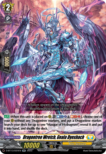 (031) Cardfight Vanguard Flight of Chakrabarthi Single: Dragontree Wretch, Geala Dyeshach [D-Format] (V.1 - Double Rare)  Double Rare