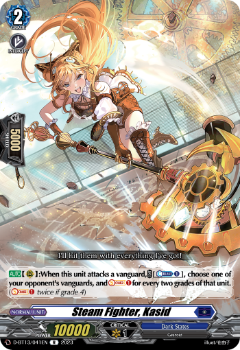 (041) Cardfight Vanguard Flight of Chakrabarthi Single: Steam Fighter, Kasid [D-Format] (V.1 - Rare)  Rare
