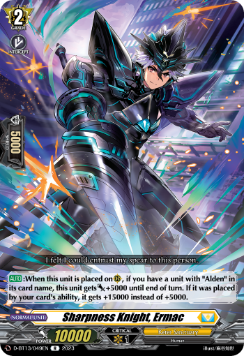 (049) Cardfight Vanguard Flight of Chakrabarthi Single: Sharpness Knight, Ermac [D-Format] (V.1 - Rare)  Rare