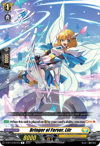 (051) Cardfight Vanguard Flight of Chakrabarthi Single: Bringer of Fervor, Liir [D-Format] (V.1 - Rare)  Rare