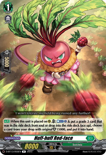 (055) Cardfight Vanguard Flight of Chakrabarthi Single: Huff-huff Red-face [D-Format] (V.1 - Rare)  Rare