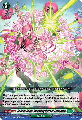(056) Cardfight Vanguard Flight of Chakrabarthi Single: Believe in the Blooming Buds of Tomorrow [D-Format] (V.1 - Rare)  Rare