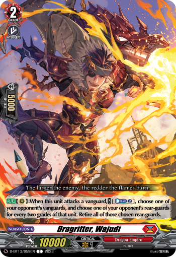 (059) Cardfight Vanguard Flight of Chakrabarthi Single: Dragritter, Wajudi [D-Format]  Common