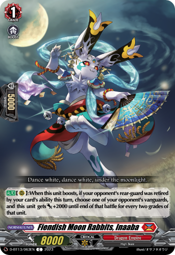 (063) Cardfight Vanguard Flight of Chakrabarthi Single: Fiendish Moon Rabbits, Inaaba [D-Format]  Common