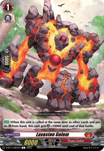 (064) Cardfight Vanguard Flight of Chakrabarthi Single: Lavaston Golem [D-Format]  Common