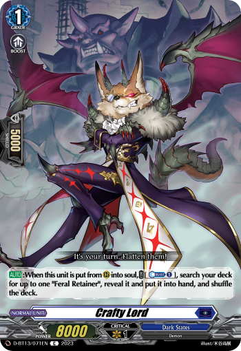 (071) Cardfight Vanguard Flight of Chakrabarthi Single: Crafty Lord [D-Format]  Common