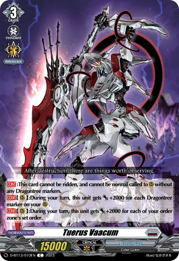 (073) Cardfight Vanguard Flight of Chakrabarthi Single: Tuerus Vaacum [D-Format]  Common