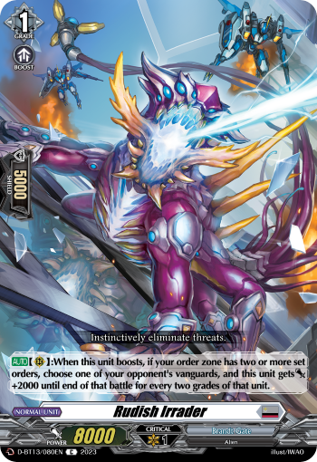 (080) Cardfight Vanguard Flight of Chakrabarthi Single: Rudish Irrader [D-Format]  Common