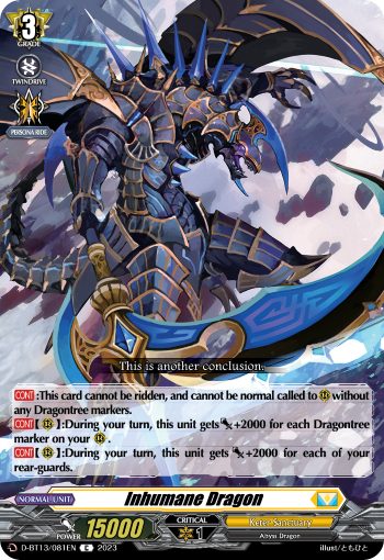 (081) Cardfight Vanguard Flight of Chakrabarthi Single: Inhumane Dragon [D-Format]  Common
