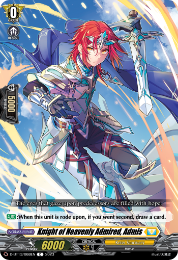 (088) Cardfight Vanguard Flight of Chakrabarthi Single: Knight of Heavenly Admired, Admis [D-Format]  Common