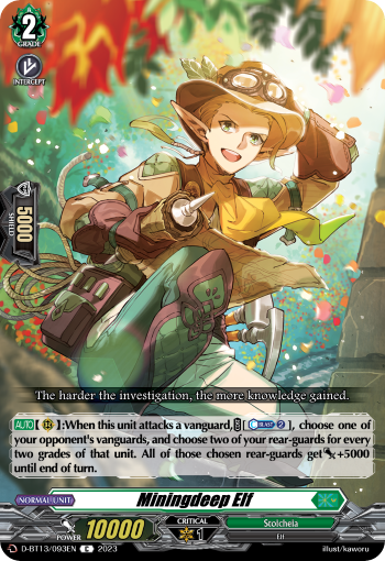 (093) Cardfight Vanguard Flight of Chakrabarthi Single: Miningdeep Elf [D-Format]  Common