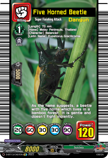 (EX07) Cardfight Vanguard Flight of Chakrabarthi Single: Five Horned Beetle [D-Format]  Special EX