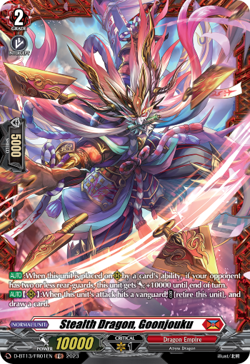 (FR01) Cardfight Vanguard Flight of Chakrabarthi Single: Stealth Dragon, Goonjouku [D-Format] (V.2 - Frame Rare)  Frame Rare