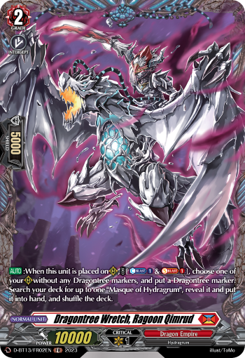 (FR02) Cardfight Vanguard Flight of Chakrabarthi Single: Dragontree Wretch, Ragoon Qimrud [D-Format] (V.2 - Frame Rare)  Frame Rare