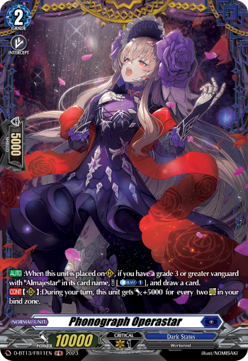 (FR11) Cardfight Vanguard Flight of Chakrabarthi Single: Phonograph Operastar [D-Format] (V.2 - Frame Rare)  Frame Rare