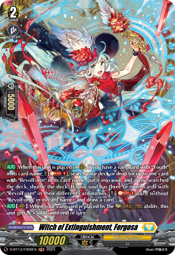 (FR26) Cardfight Vanguard Flight of Chakrabarthi Single: Witch of Extinguishment, Fergosa [D-Format] (V.2 - Frame Rare)  Frame Rare