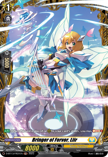 (FR31) Cardfight Vanguard Flight of Chakrabarthi Single: Bringer of Fervor, Liir [D-Format] (V.2 - Frame Rare)  Frame Rare