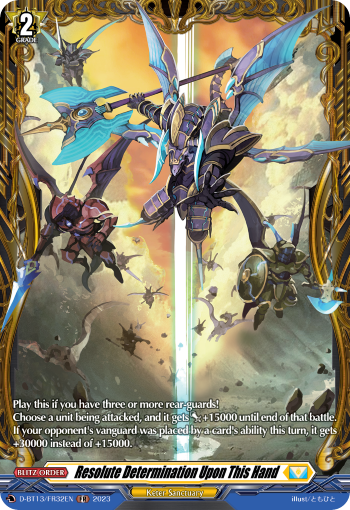 (FR32) Cardfight Vanguard Flight of Chakrabarthi Single: Resolute Determination Upon This Hand [D-Format] (V.2 - Frame Rare)  Frame Rare