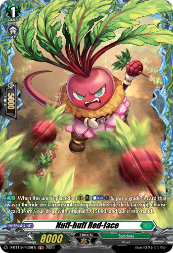 (FR39) Cardfight Vanguard Flight of Chakrabarthi Single: Huff-huff Red-face [D-Format] (V.2 - Frame Rare)  Frame Rare